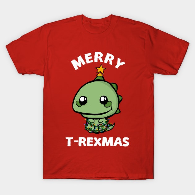 Merry T-Rexmas! - cute funny christmas design T-Shirt by toruandmidori